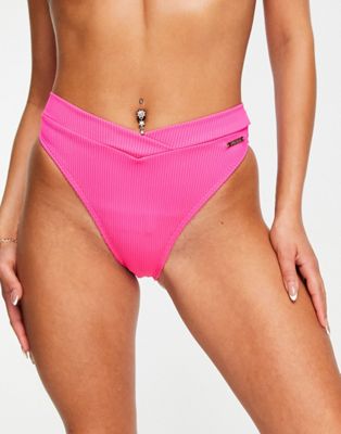 Gym King wrap bikini bottoms in hot pink