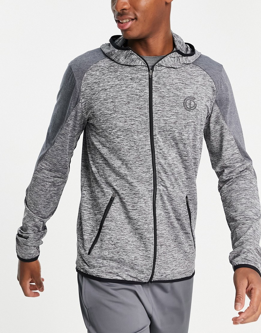 GYM PRO GymPro Apparel active running hoodie in gray