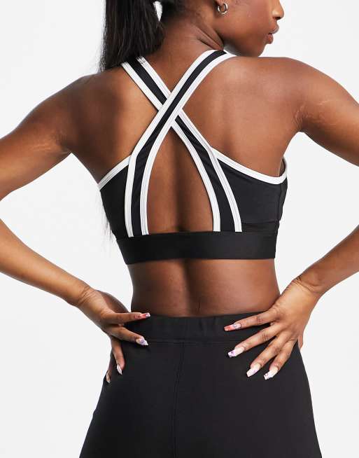GymPro – Apparel – BH in Schwarz mit überkreuzten Rückenträgern, 2 von 4
