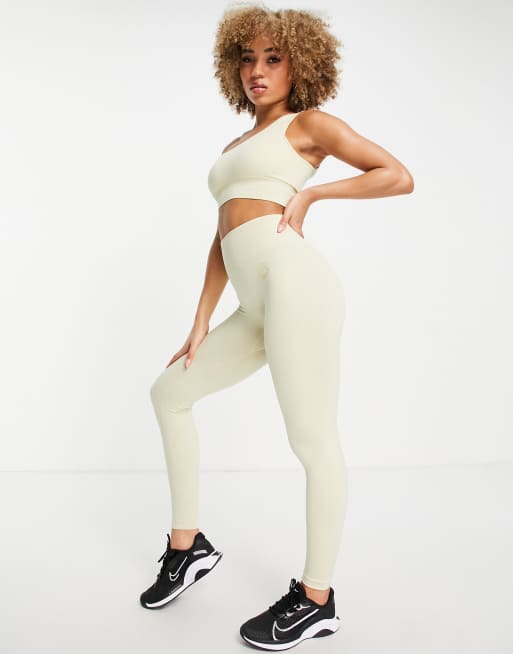 GymPro Apparel flow sports leggings in cream