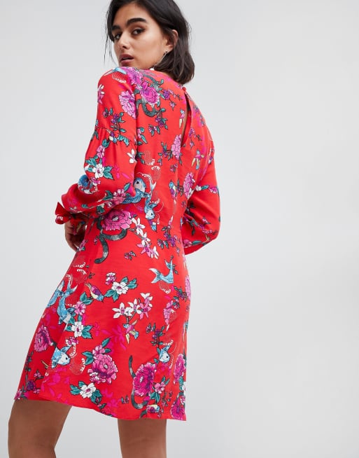 H! By Henry Holland Dress In Floral Fish Print ASOS, 57% OFF