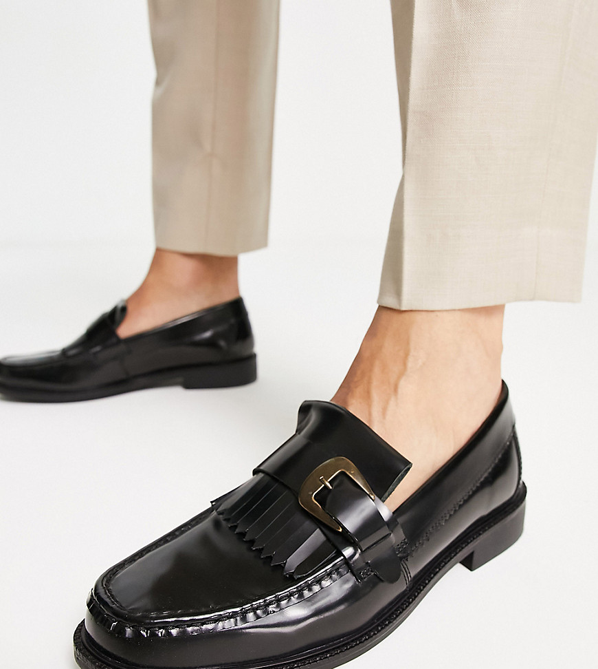 H By Hudson Albert Loafers In Black Hi Shine Leather