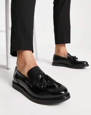 hudson black loafers