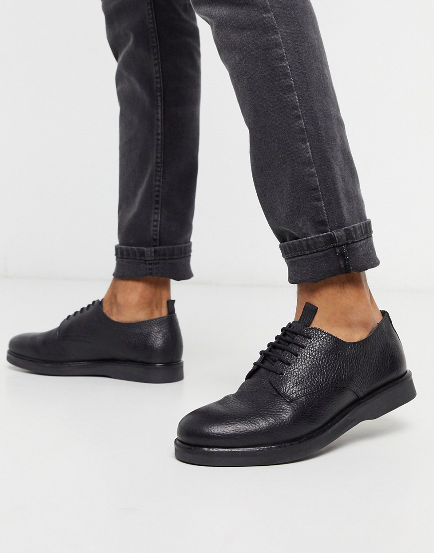 H By Hudson Barnstable derby shoes in black leather
