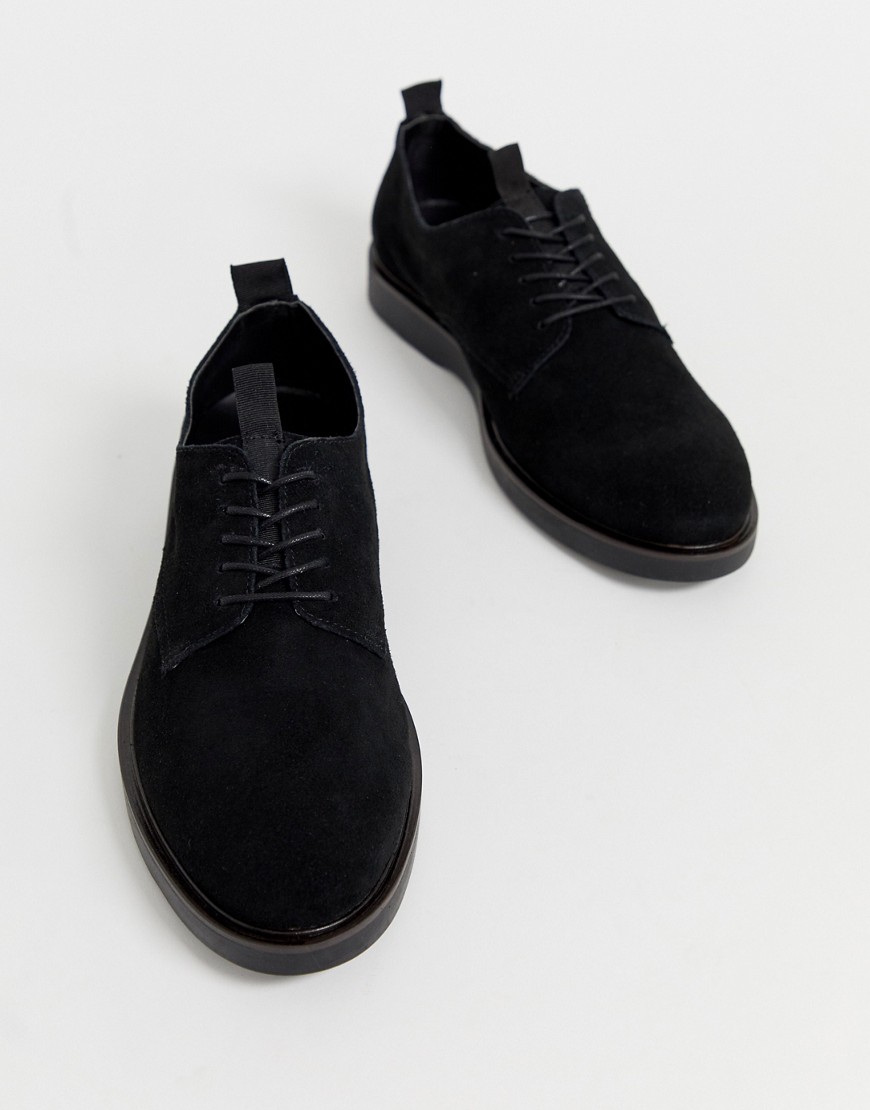 H by Hudson Barnstable derby shoes in black suede