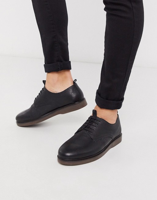 H By Hudson barnstable lace up shoes in black leather | ASOS
