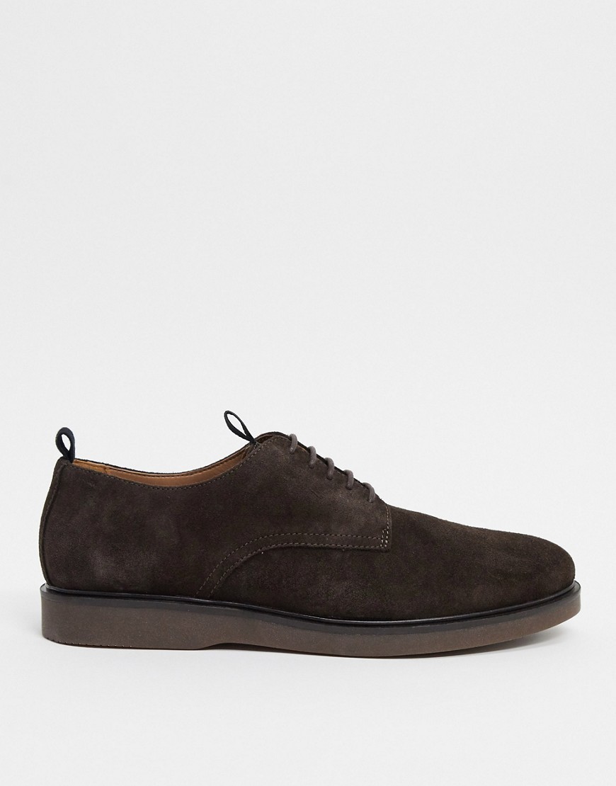 H by Hudson barnstable lace up shoes in brown suede