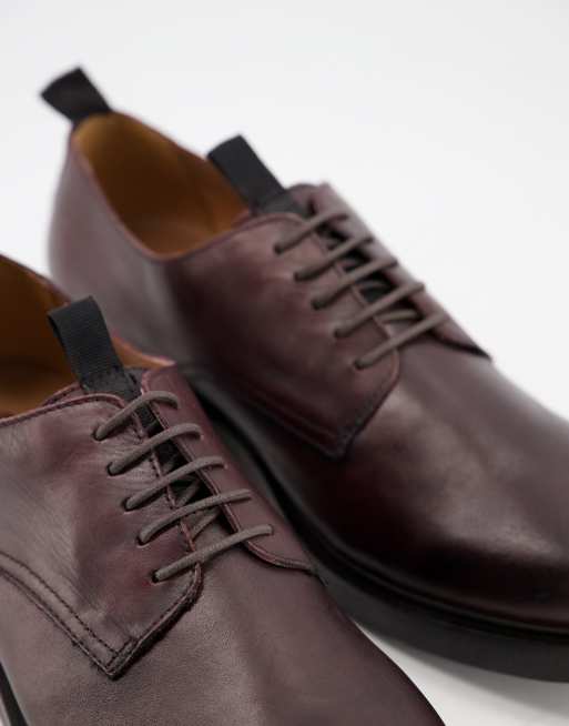 H by Hudson barnstable lace up shoes in burgundy leather, 2 of 4
