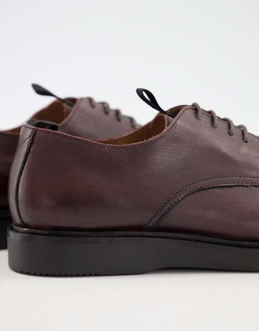 H by Hudson barnstable lace up shoes in burgundy leather, 4 of 4