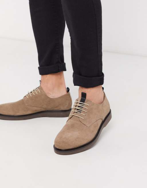 H By Hudson barnstable lace up shoes in taupe suede