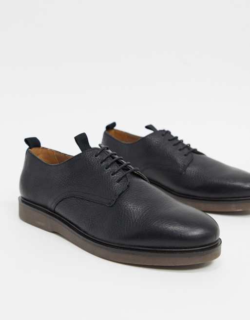 H By Hudson Barnstable Scarpe stringate in pelle nera