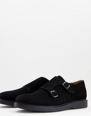 Chaussures, bottes et baskets H by Hudson - Calverson - Chaussures Derby en daim - Noir