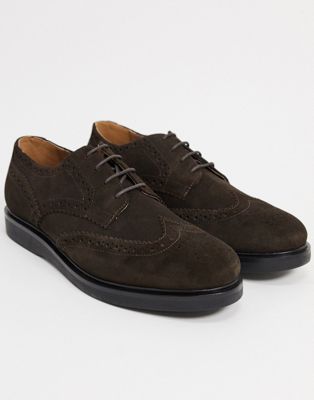 Chaussures, bottes et baskets H by Hudson - Calverston - Chaussures richelieu en daim - Marron