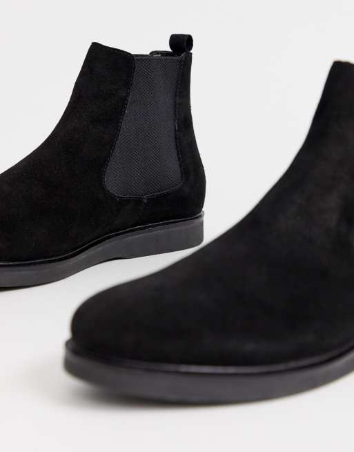 H by Hudson calverston chelsea boots black suede ASOS