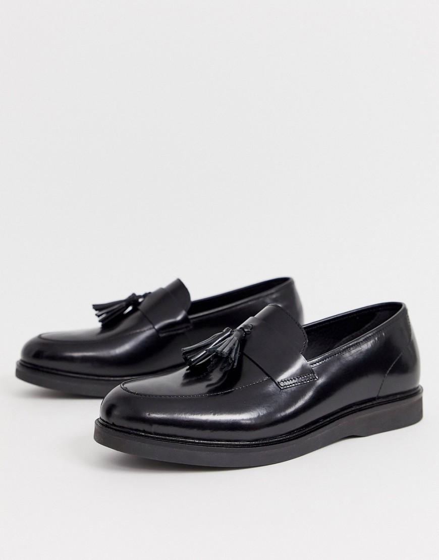 H by Hudson - Calveston - Loafers in hoogglanzend zwart