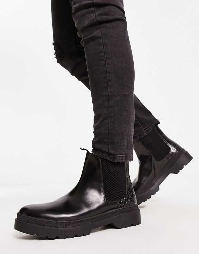 H by Hudson - exclusive aden chelsea boots in black