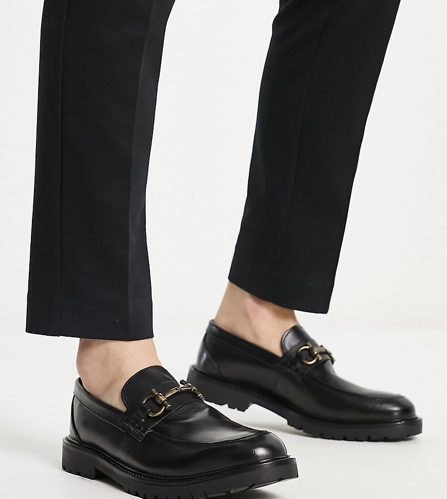 h by hudson - exclusive - alevero - svarta loafers i läder-svart/a