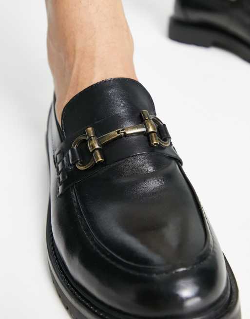 H By Hudson – Exclusive – Alevero – Svarta loafers i läder , 3 av 4