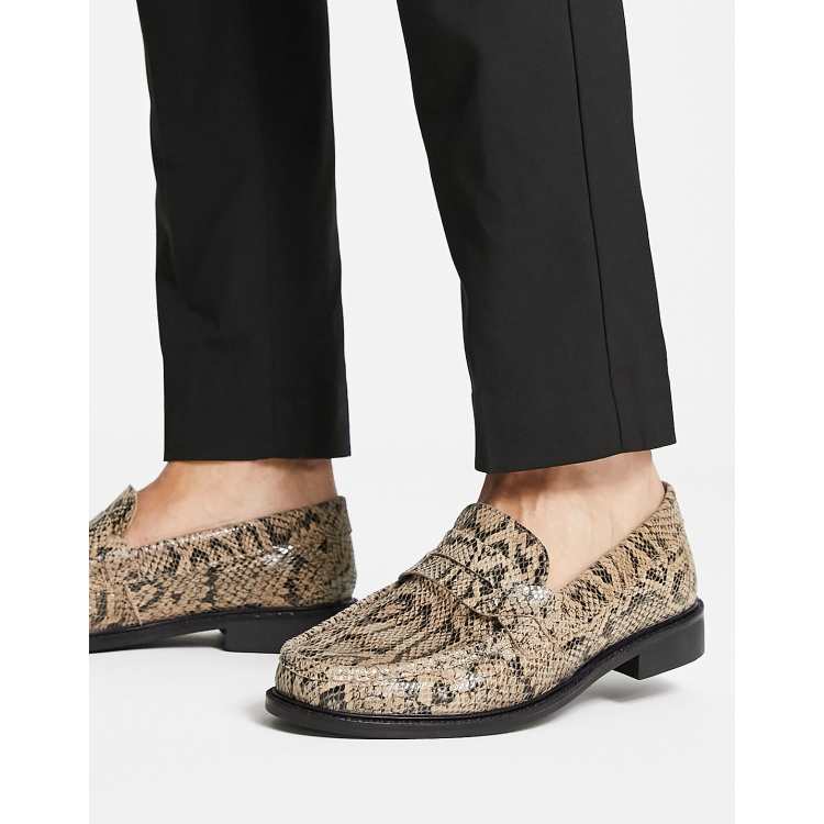 Real snakeskin hot sale loafers