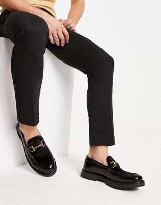 H by Hudson Exclusive Anakin loafers in black velvet