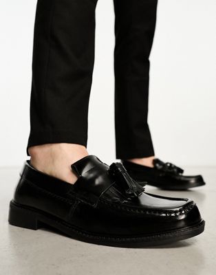 H by Hudson Exclusive Archer loafers in black leather