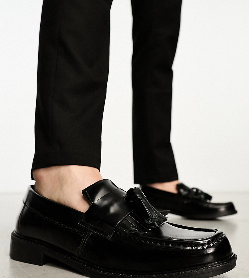 H by Hudson Exclusive Archer loafers in black leather