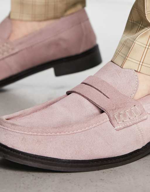 Blush store pink loafers