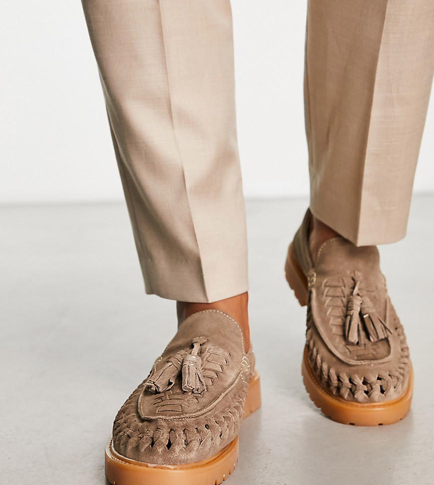 h by hudson exclusive byford loafers in taupe suede-neutral