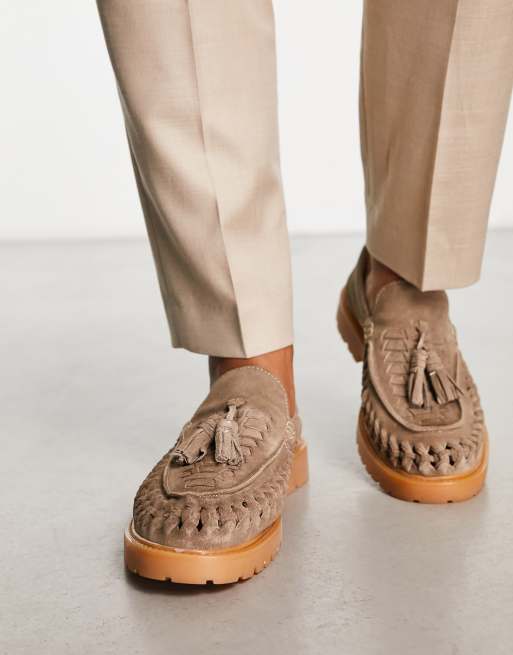 H By Hudson – Exklusivt – Byford – Gråbruna loafers i mocka