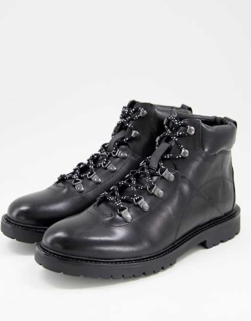 H By Hudson - Gamma - Scarponcini da trekking in pelle nera
