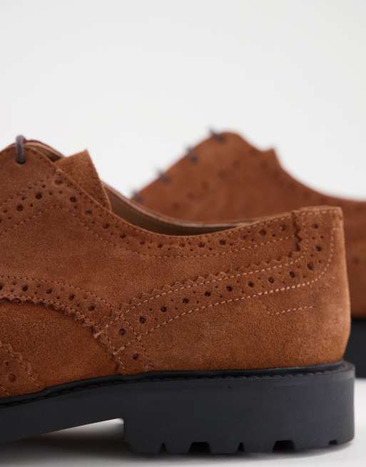 H by Hudson - Rivington - Brogues met dikke zoel in bruin suède, 3 van 4