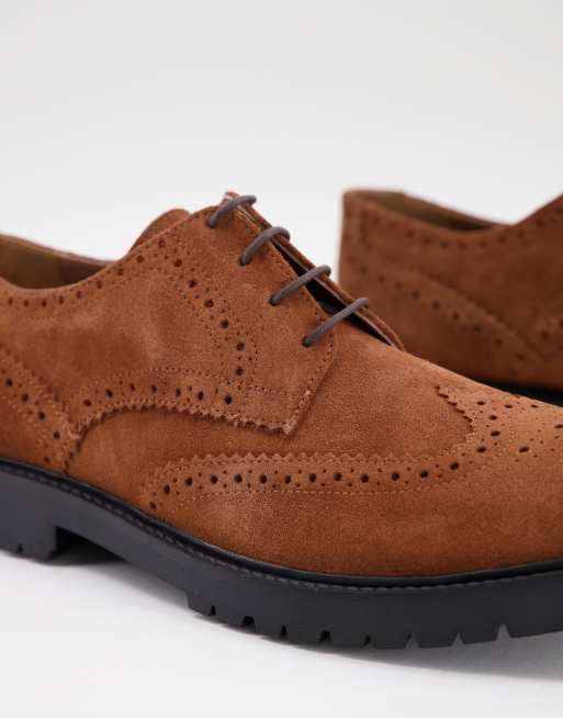 H by Hudson - Rivington - Brogues met dikke zoel in bruin suède, 4 van 4