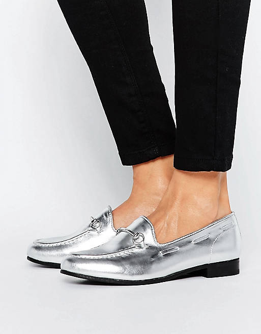 H By Hudson Snaffle Metallic Loafers