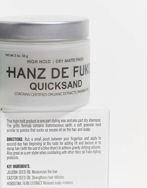 Hanz de Fuko Quicksand Hair Wax 2 fl oz | ASOS