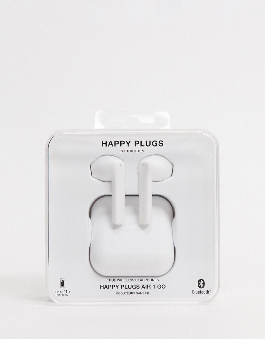 Happy Plugs Air1 Go wireless earphones in white-No Colour