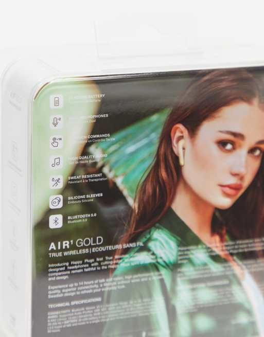 Happy Plugs Limited Edition Truly Wireless Air 1 Earphones - Matte Gold, 4 of 4