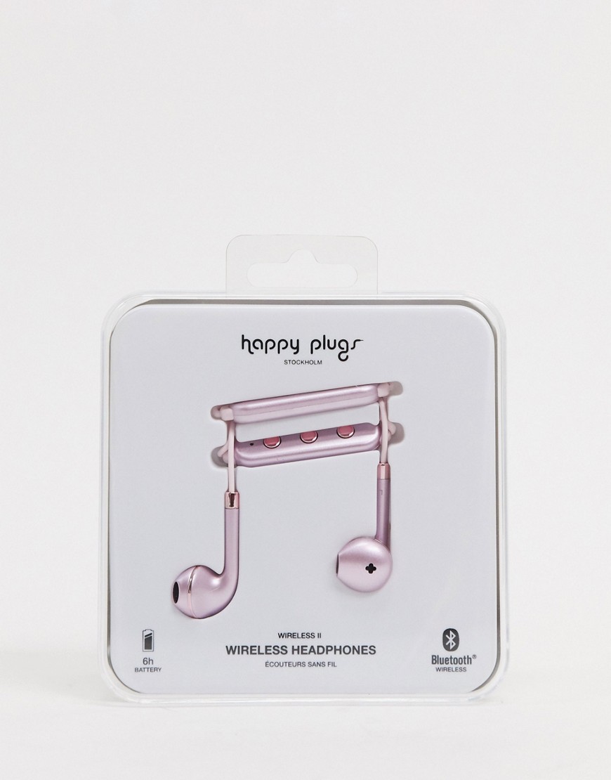 Happy Plugs wireless II earphones in rose gold-No Colour