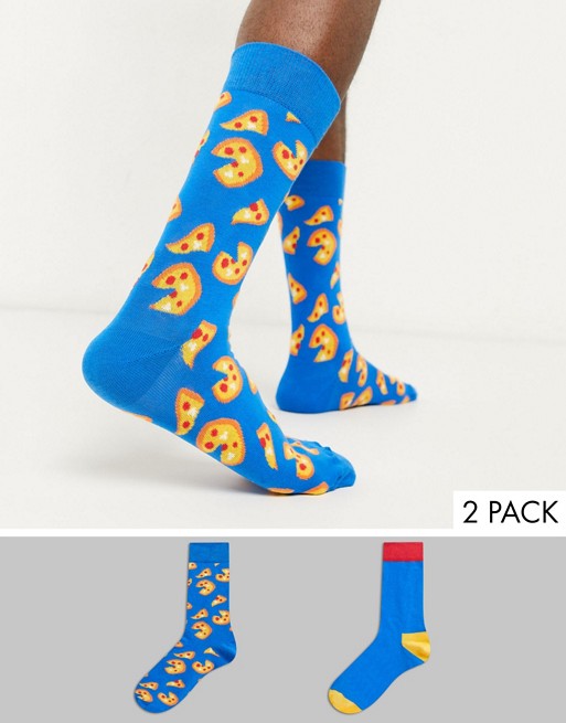 Happy Socks 2 pack pizza socks