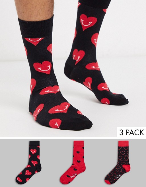 Happy Socks 3 pack valentines socks gift box