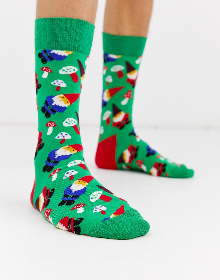Happy Socks - Calzini con gnomi-Verde