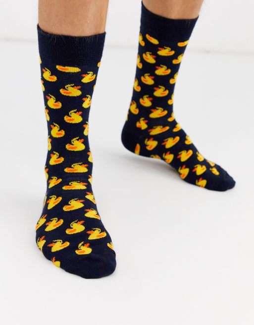 Happy Socks yellow duck print socks ASOS