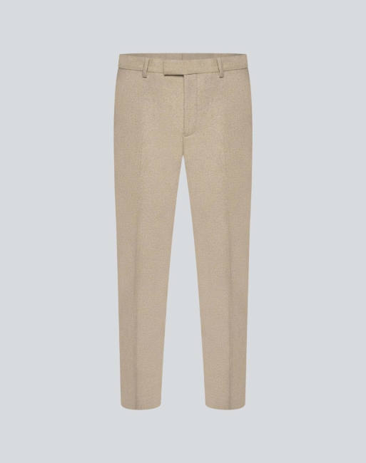 Harry Brown Adam wool tweed suit trousers in ecru, 5 of 6