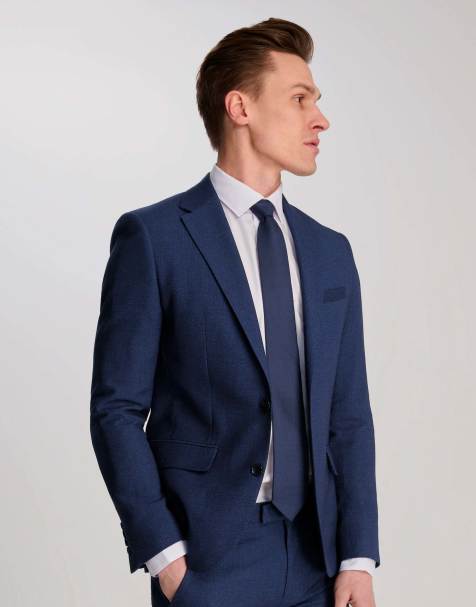 Harry Brown Archie melange slim fit suit in blue - view 1