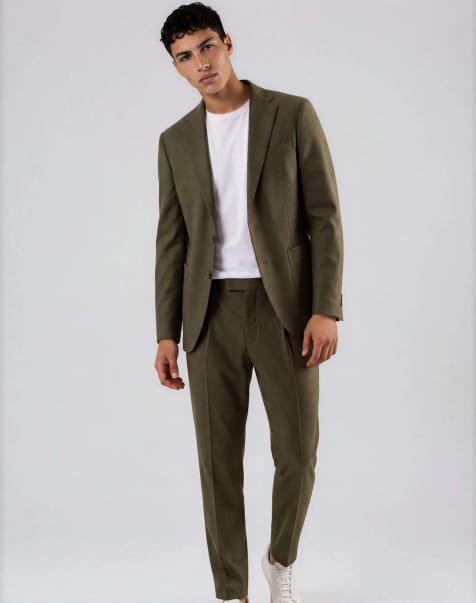 Harry Brown Arthur flannel blazer in khaki - view 1