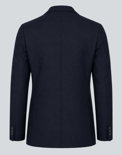 Harry Brown Arthur flannel blazer in navy, 4 of 4