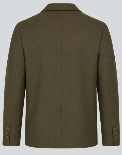 Harry Brown Arthur flannel jacket in khaki, 4 of 4