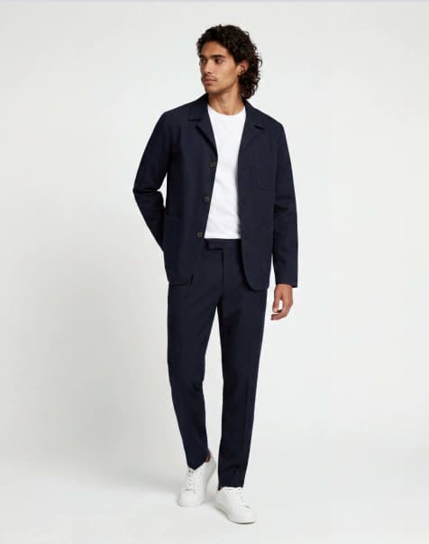 Harry Brown Arthur flannel jacket in navy - view 1