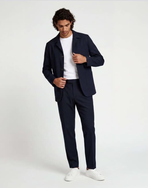 Harry Brown Arthur flannel jacket in navy, 3 of 3