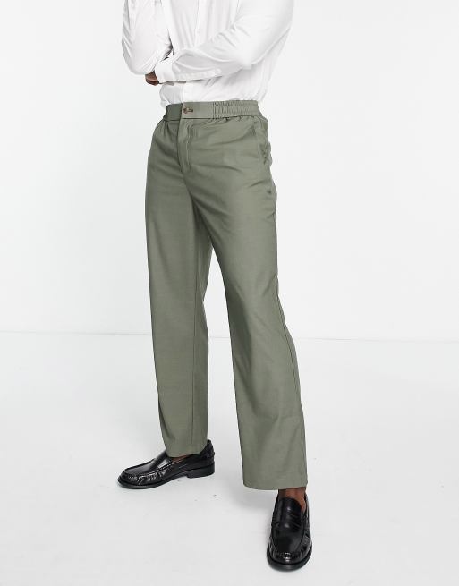 Harry Brown - Bamboo - Pantaloni da abito verde salvia taglio ampio