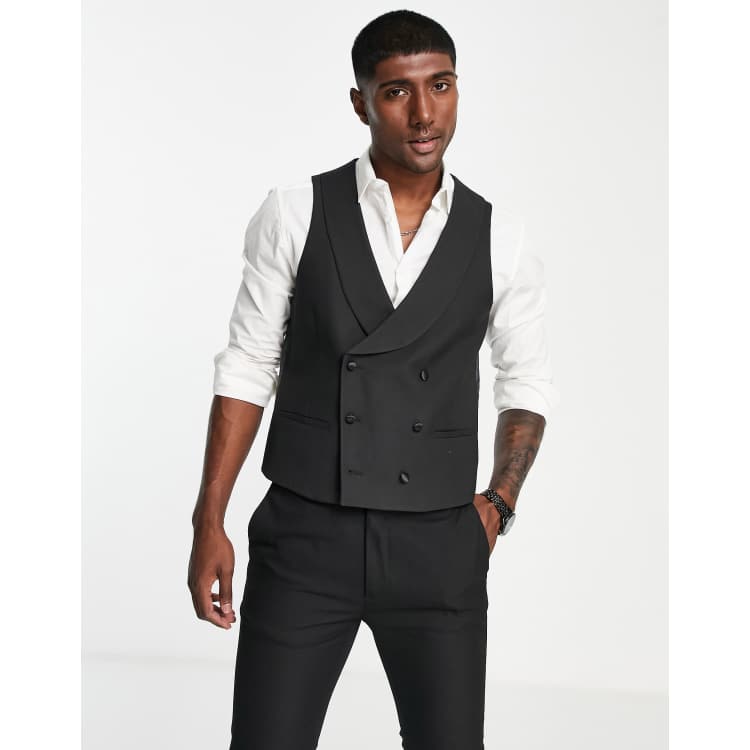 Harry Brown black slim fit horseshoe waistcoat ASOS